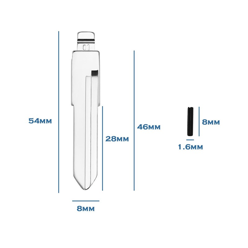 HU49 4pcs Replacement Remote Key Blade for VW T4 Flip