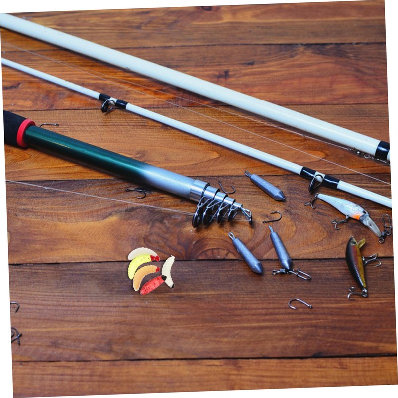 OHPHCALL 100pcs Bionic Maggot Bait Lightweight Soft Paddle Tail Bass