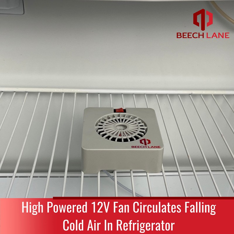Beech Lane 12V RV Fridge Fan, Wired Connection Provides Constant