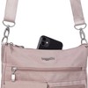 Baggallini Women's Modern Everywhere Slim Crossbody, Blush Shimmer