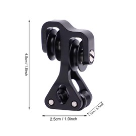 FUNTRESS Aluminum Compound Bow Cable Slide Bow String Splitter Roller Glide (Black)