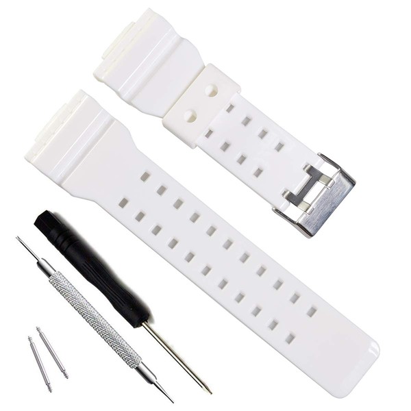 Natural Resin Replacement Strap for Casio Men G-Shock G-8900/GLS-8900/GR-8900/GW-8900/GW-9300/GW-9110/GD-100/GD-110/GD-120/GA-150/GA-3 00/GLS