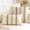 Sungeek Boho Lumbar Cushion Cover 30x50cm, Cotton & Burlap Textured
