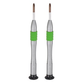 HARFINGTON 2pcs Precision Phillips Screwdriver 3.0mm Magnetic Cross Head Mini Pen Style Screw Driver with Non-slip Handle for Eyeglasses Watch Laptop Electronic, Green