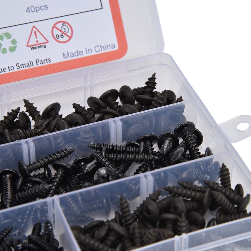 300Pcs Truss Head Self Tapping Screws Cross Carbon Steel Screw