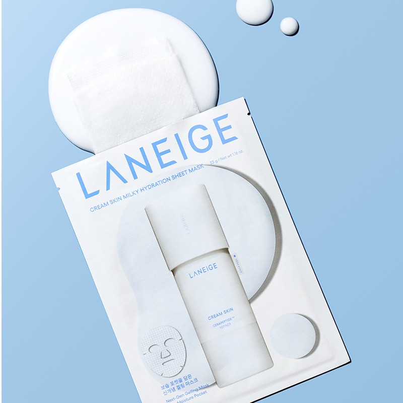 Laneige [라네즈]NEW 크림 스킨 밀키 하이드레이션 시트 마스크 세트 [Laneige]