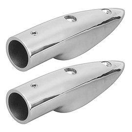 2pcs 7/8in Boat Handrail End 316 Stainless Steel Top Mount HardwareAnti-Corrosion Accessory for Marine Boat