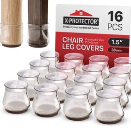 X-PROTECTOR 16 PCS Chair Leg Floor Protectors for Hardwood Floors - Floor Protectors for Chairs - Silicone Chair Leg Floor Protectors - Chair Leg Caps - Furniture Pads (Fit 1.3" - 2")