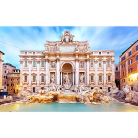 Pintoo Jigsaw Puzzles 1000 Piece for Adults - Fontana di Trevi, Italy Beautiful Plastic Puzzle for Home Decor Zero Dust Easy Storage [H3768]