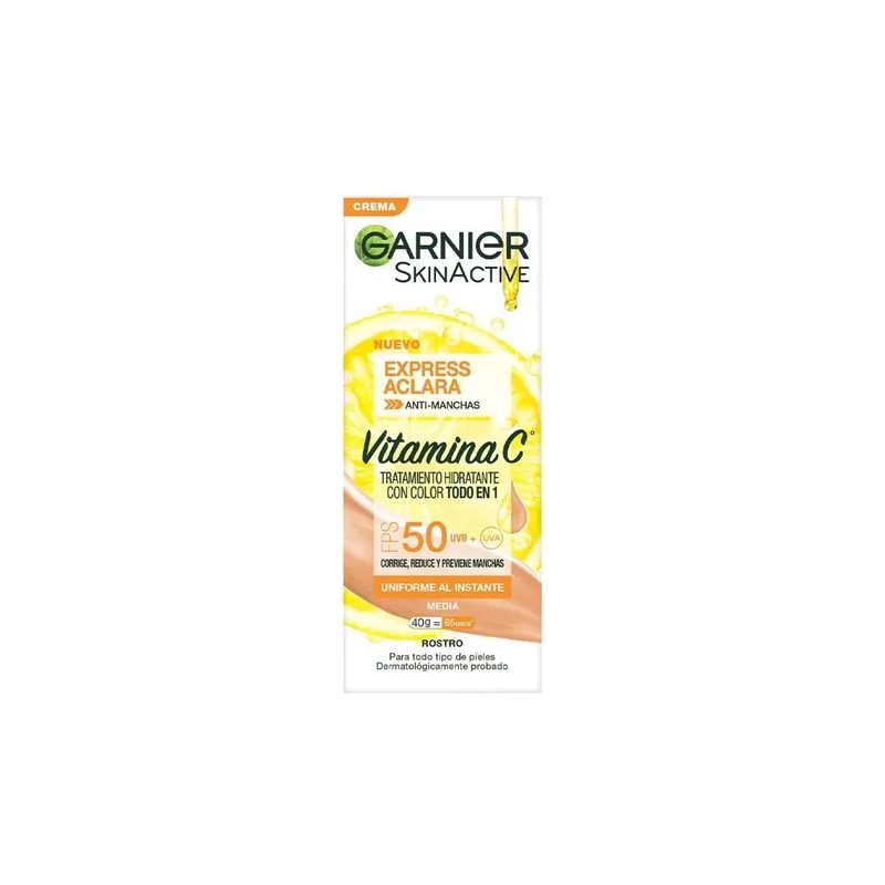 Tratamiento Hidratante Con Color Garnier Skin Active - 40gr