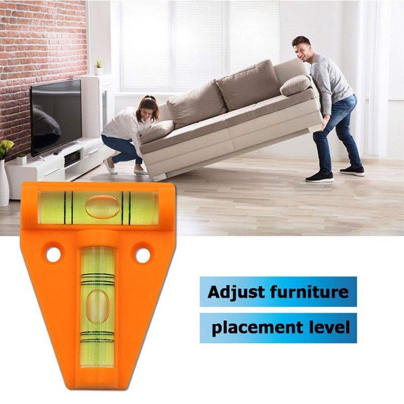 Mini Spirit Level for Caravan and Motorhome Levelling, Orange, Portable
