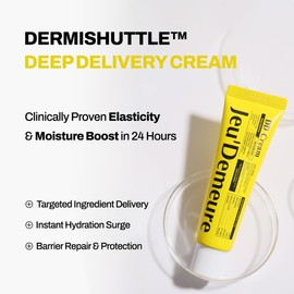 JEU'DEMEURE DermiShuttle DD Cream Deep Hydration Intensive Smoothness Face, Neck and Hand with Peptide, Ceramide, Hyaluronic Acid, Anti Aging Wrinkles Cream, Korean skincare Moisturizer (50g)