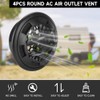 YOLLKY 4Pcs Universal Round AC Air Outlet Vent Louvered Dashboard