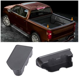 Bed Rail Stake Pocket Covers for GMC Sierra 1500/Chevy Silverado 1500 2019-2024 & Silverado/Sierra 2500/3500HD 2020 2021 2022 2023 2024 2025 Rear Truck Tonneau Covers Stake Holes Cap Plugs(2 Packs)