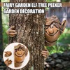 Garden Peeker Elf Tree Hugger,Tree Face Garden Decoration，Garden Peeker Yard