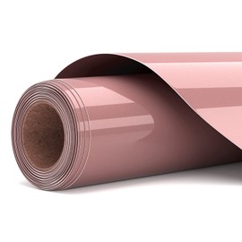 Flex Film Plotter Textile Rose Gold, Plotter Film Textile Heat Transfer Vinyl 30.5 cm x 305 cm, Heat Transfer Vinyl Film Plotter for DIY T-Shirts and Fabrics, Easy to Cut and Weed (Rose Gold)