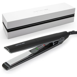 Corioliss C1  Plancha de Pelo para Mujeres  Tecnología y Placas de Titanio para Cabello Fino  Plancha Profesional con Control de Temperatura (Zebra