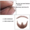 Phosphe Fake Beard Realistic Mustache Human Hair Goatee False Beards