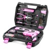 URASISTO 123 Piece Pink Household Tool Set with 3.6V USB