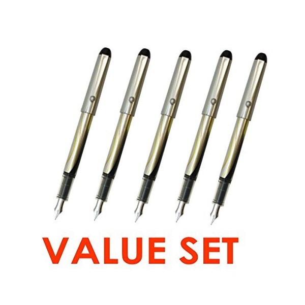 Pilot V Pen (Varsity) Disposable Fountain Pens, Black Ink, Small Point Value Set of 5（with Our Shop Original Product Description）