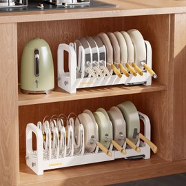 Hojudo Expandable Dish Rack,Small Dish Drying Rack, Cutlery Rack, Cup Rack, Compact Dish Drainer, Kitchen Counter Expandable Dish Drainer with Drainer Plate for Cutlery, Cups and Plates