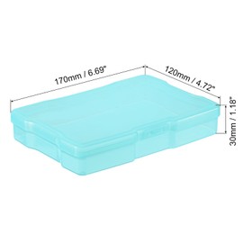 PATIKIL Set of 2 4 x 6 Photo Storage Boxes Organiser Cases Photo Keeper Storage Container Picture Boxes Lake Blue