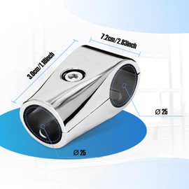 Sharplace T Pipe Connector 1 Piece Inner Diameter 25mm Combination Round Tube Frame Removable Aluminum Pipe Fittings for