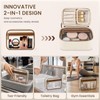 Prite 2 Pcs Makeup Bag Set Travel Cosmetic Case 2-Layer