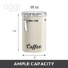 Oggi Stainless Steel Coffee Canister 62 fl oz - Airtight
