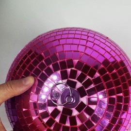 8" Mirror Disco Ball - Cool and Fun Hanging Party Disco Ball for Big Party Decorations, Party Design、Decorate (8 inch, Pink)