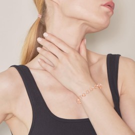 Beyond Brilliance 1/4 Carat Diamond Heart Bracelets for Women | Round Lab-Grown Diamond Tennis Bracelet | Rose Gold-plated Sterling Silver Bracelet | Fine Jewelry for Her | Gift Box Included