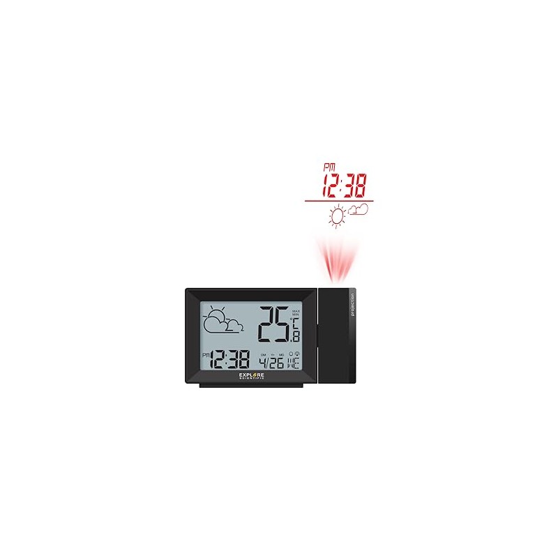 Explore Scientific RPW3001 Weather Radio Controlled Barometer Indoor Temperature Projection