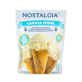Nostalgia 2-Quart Homemade Premium Vanilla Crème Ice Cream Starter Mix (8-Pack)