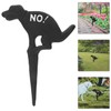 Mikikit Cast Iron Yard Sign: No Pooping Yard Sign Stake