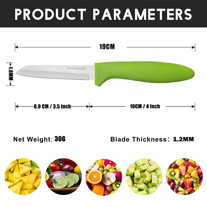 Paring Knife set of 6 PCS, 3.5 Inch Stainless Steel