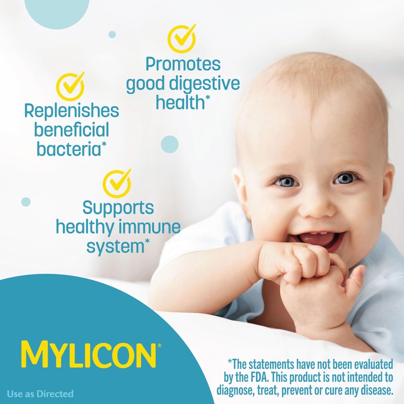 Infants' Mylicon Daily Probiotic Drops, for Colic and Fussiness, 8mL,