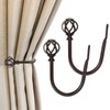 2 Pack Bronze Curtain Holdbacks, USFOOK Decorative Window Drapery Tiebacks