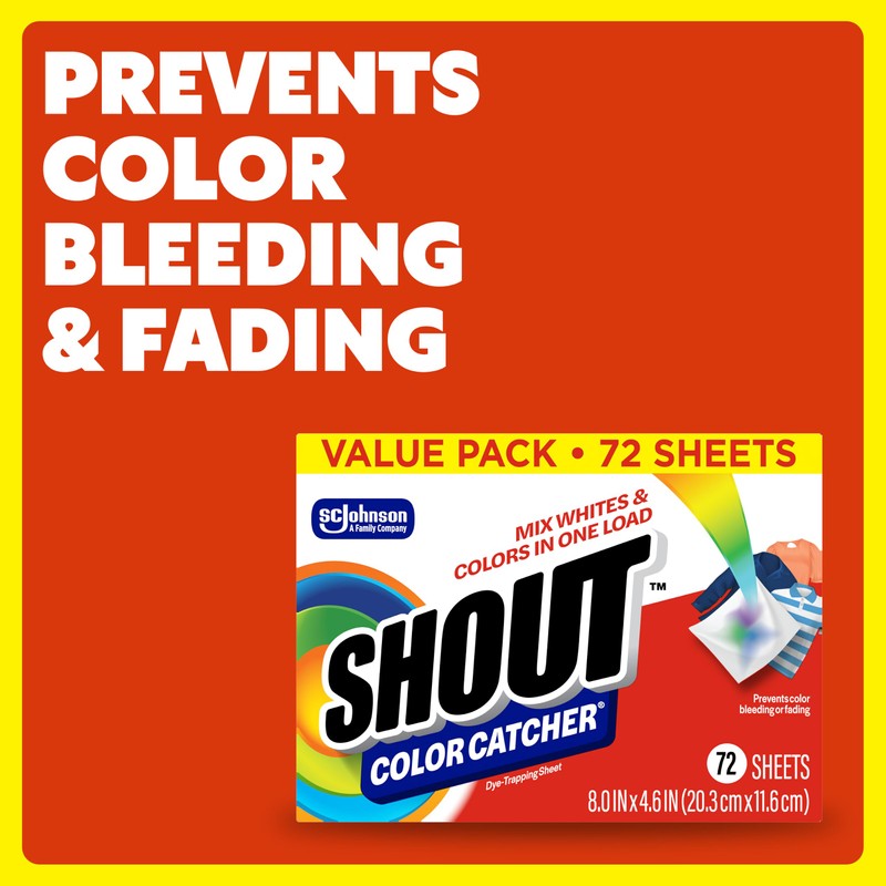 Shout Color Catchers for Laundry, Allow Mixed Washes, Prevents Color