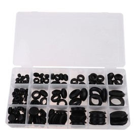 iplusmile 125pcs Rubber Seal Gasket Kit with Box Heat-Resistant Elastic Rubber Grommets for Automotive Home Appliances and Electrical Applications