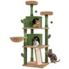 Yaheetech Cactus Cat Tree, 66in Cat Tower for Indoor Cats,