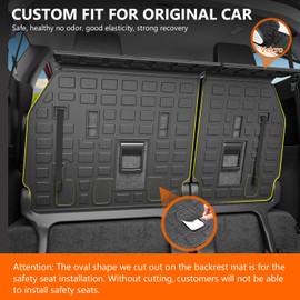 powoq Backrest Mat Compatible with 2021-2025 Toyota Sienna 3rd Row Back Seat Protector TPE Cargo Liner Cargo Mat Replacement for 2021 2022 2023 2024 2025 Toyota Sienna Accessories(Backrest Mat)