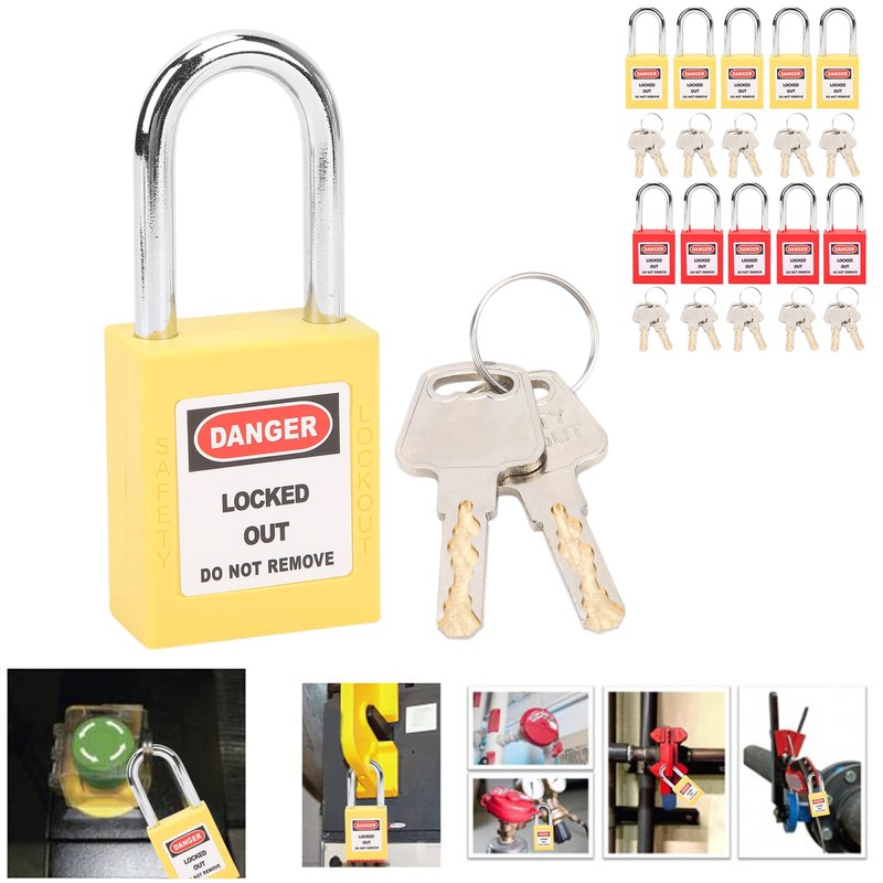 Cyrank 5 Lockout Tagout Locks, Loto Safety Padlocks Lockout Locks