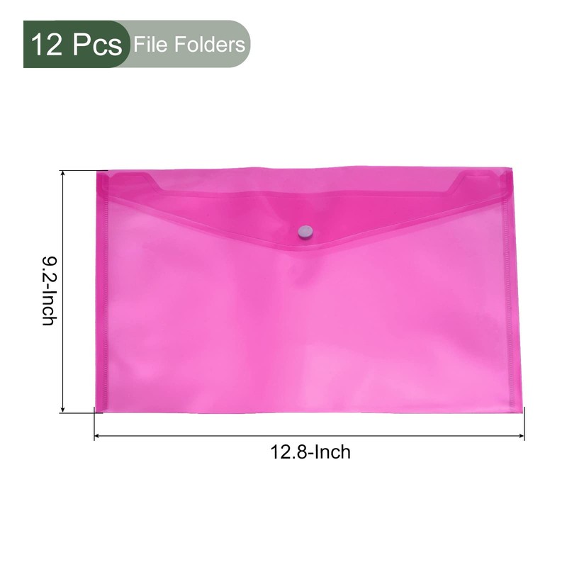 YOKIVE 12 Pack File Folders, Clear A4 Files Envelope |