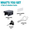 Sliding Window Locks (4 Sets), Security Window Locks with Keys,