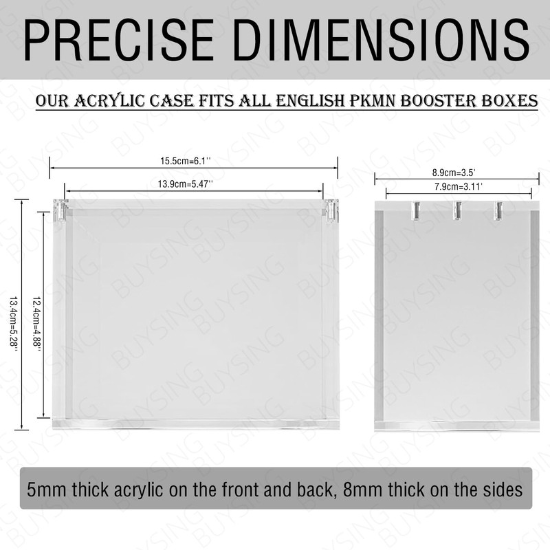 Acrylic PKMN Booster Box Case Display Stackable - 12 Strong