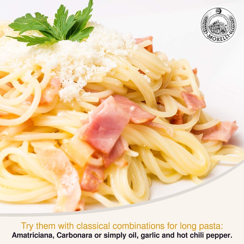 Morelli Spaghetti Pasta with Wheat Germ - Spaghetti Noodles Imported
