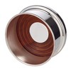 EDZARD Derby Heavy Silver Plated Bottle Coaster with Wooden Base