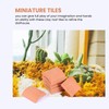 Dasing 200 Pieces Roof Tile Model Building Kit Red Miniature