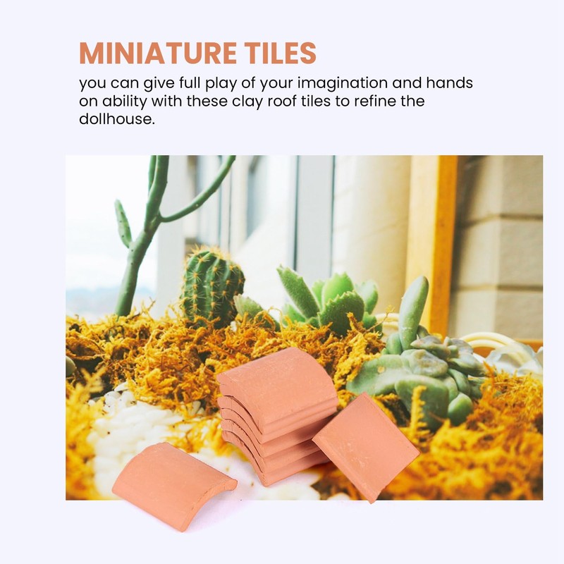 Dasing 200 Pieces Roof Tile Model Building Kit Red Miniature