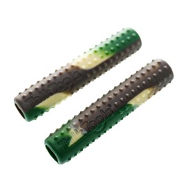 Talktools Chewzies Chewzies Silicona de platino de grado médico masticable, 3 colores, 3 texturas (volantes, camuflaje)